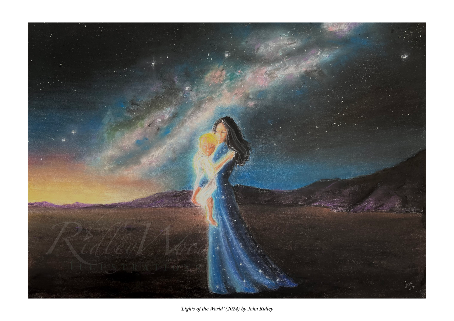 ‘Lights of the World’ by John Ridley Artist-Made A4 Print