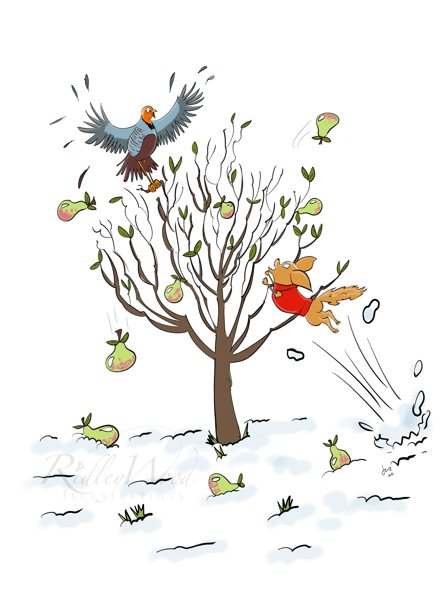 ‘The First Day Of Christmas’ (2024) A5 Greeting Card by John Ridley