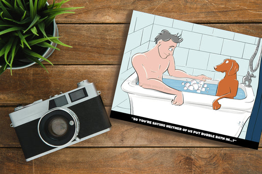 Bubble Bath A5 Greeting Card