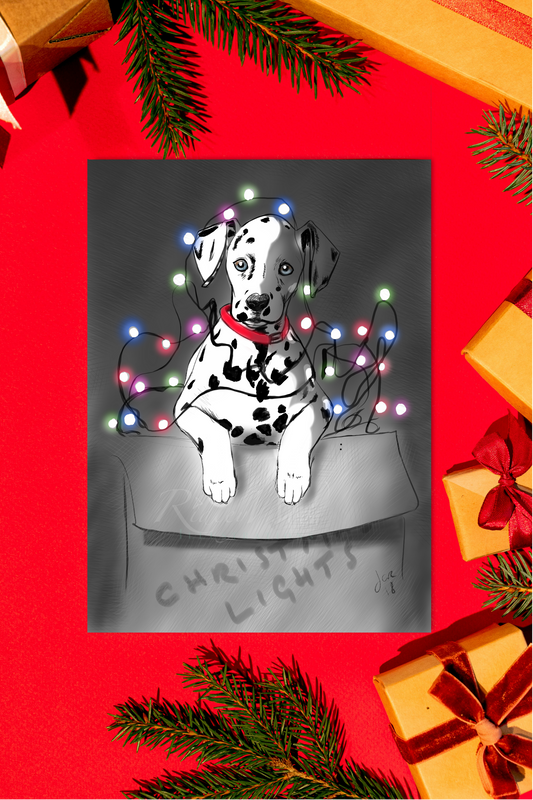 ‘Helping’ (2018) A5 Christmas Greeting Card by John Ridley