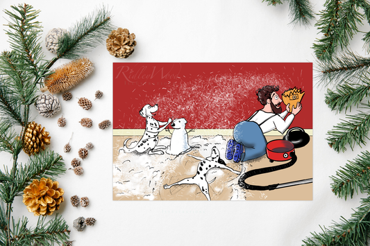 ‘A Quick Flurry’ A5 Greeting Card