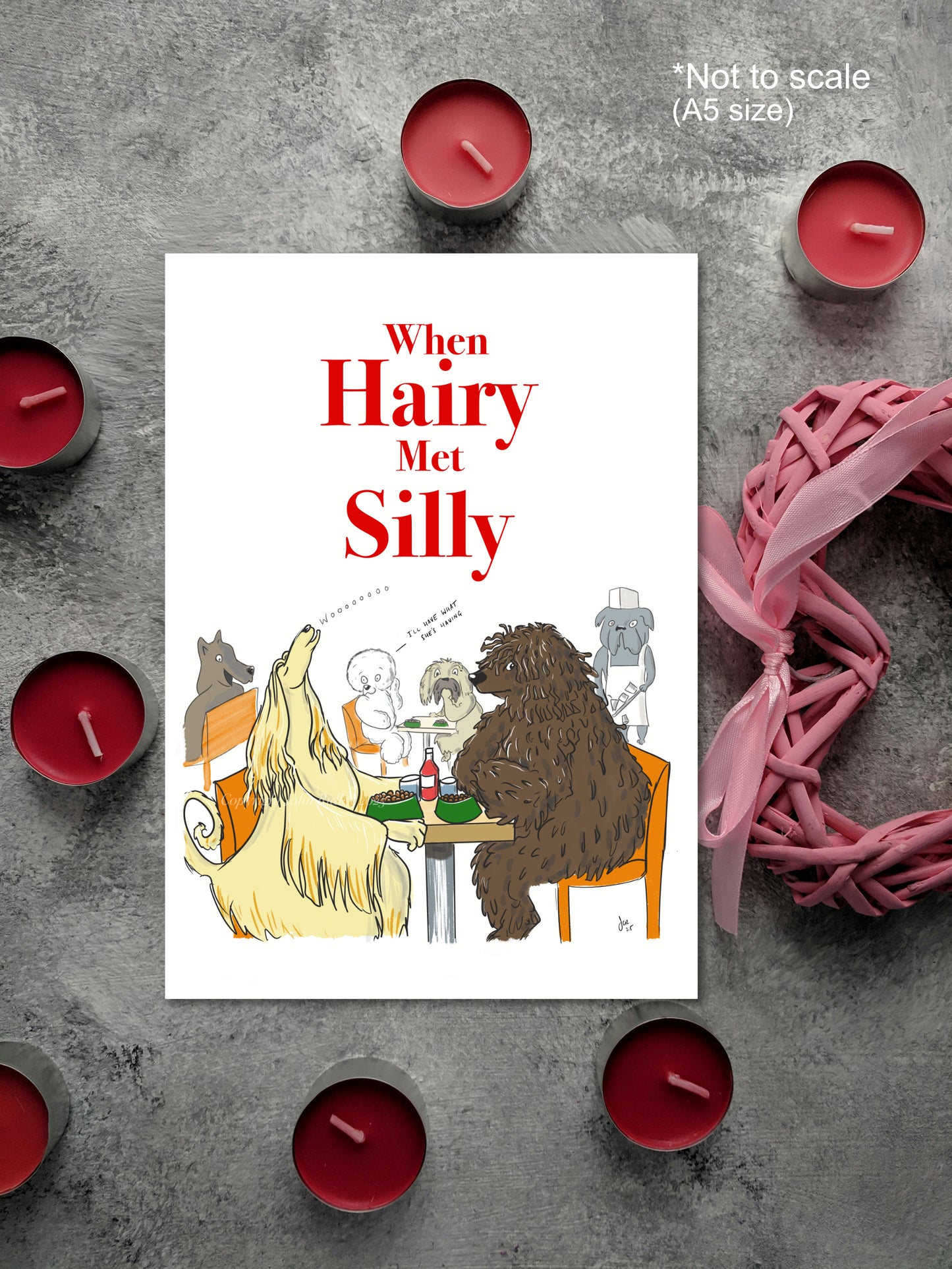 ‘When Hairy Met Silly’ A5 Greeting Card