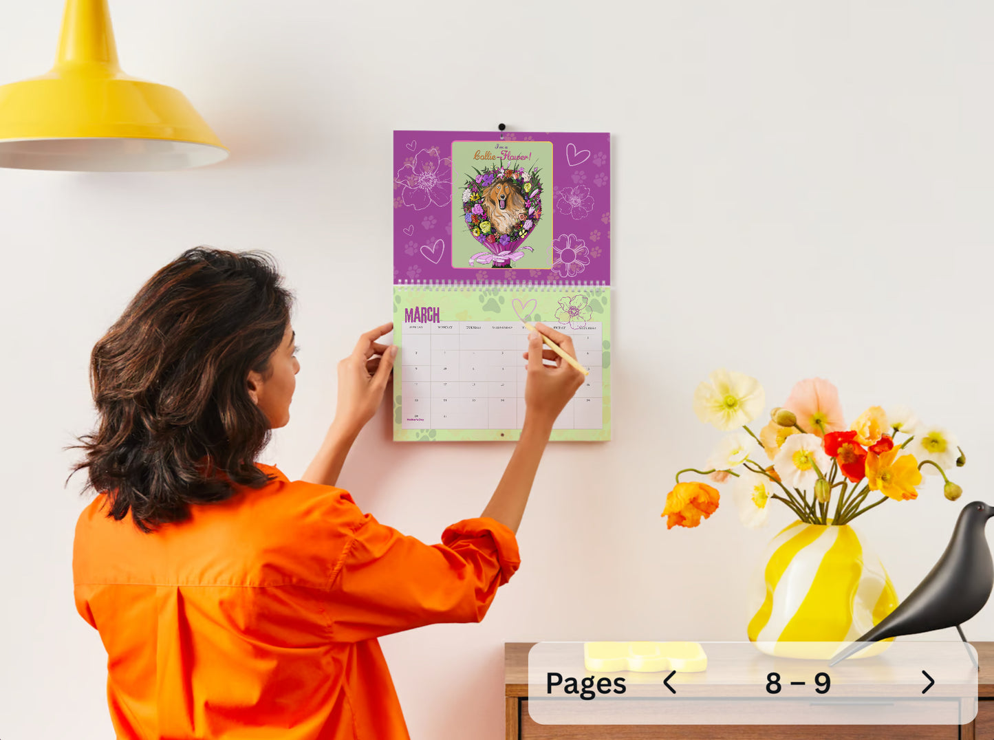 Tea & Zoomies 2025 Wall Calendar A4