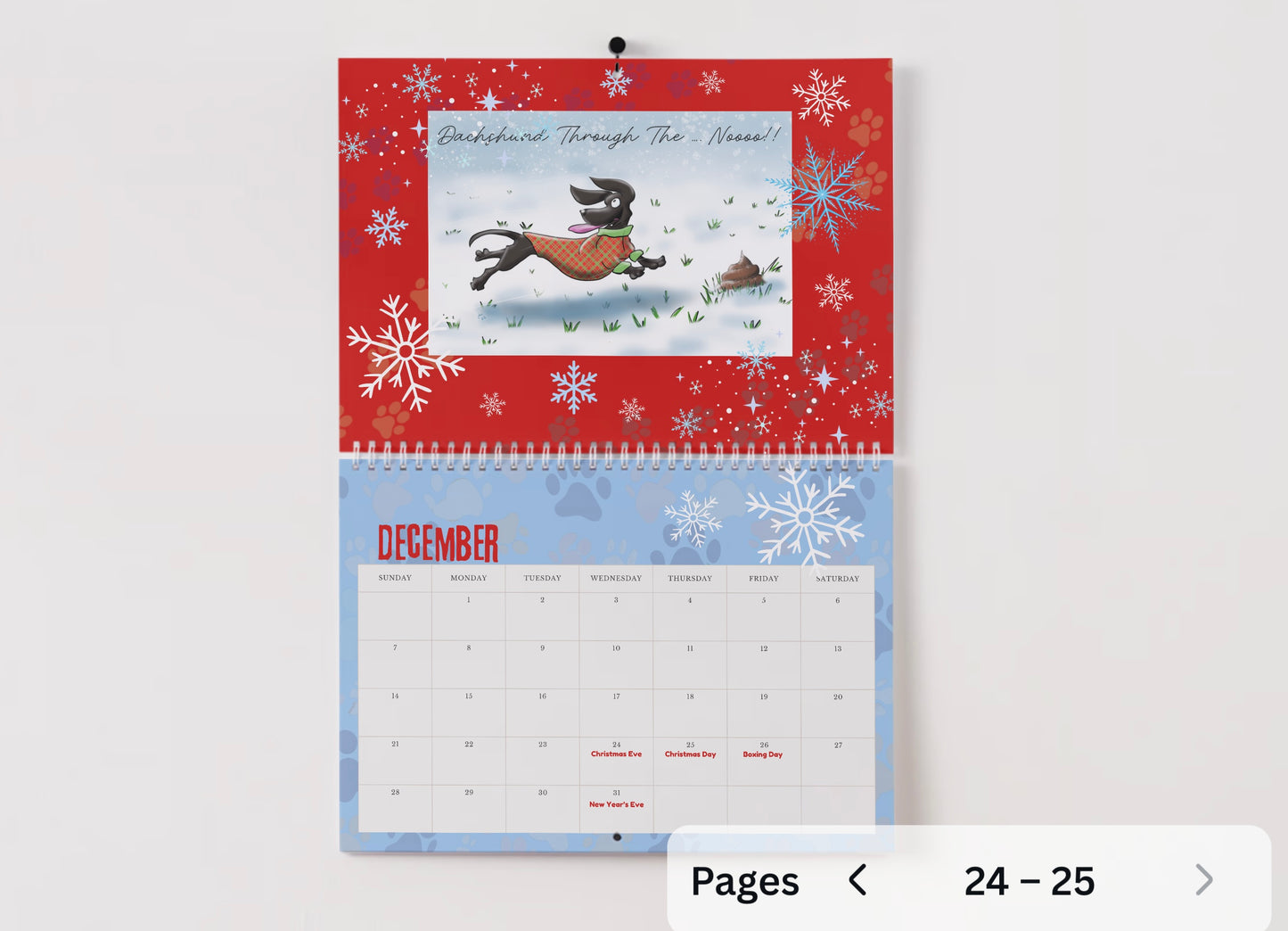 Tea & Zoomies 2025 Wall Calendar A4