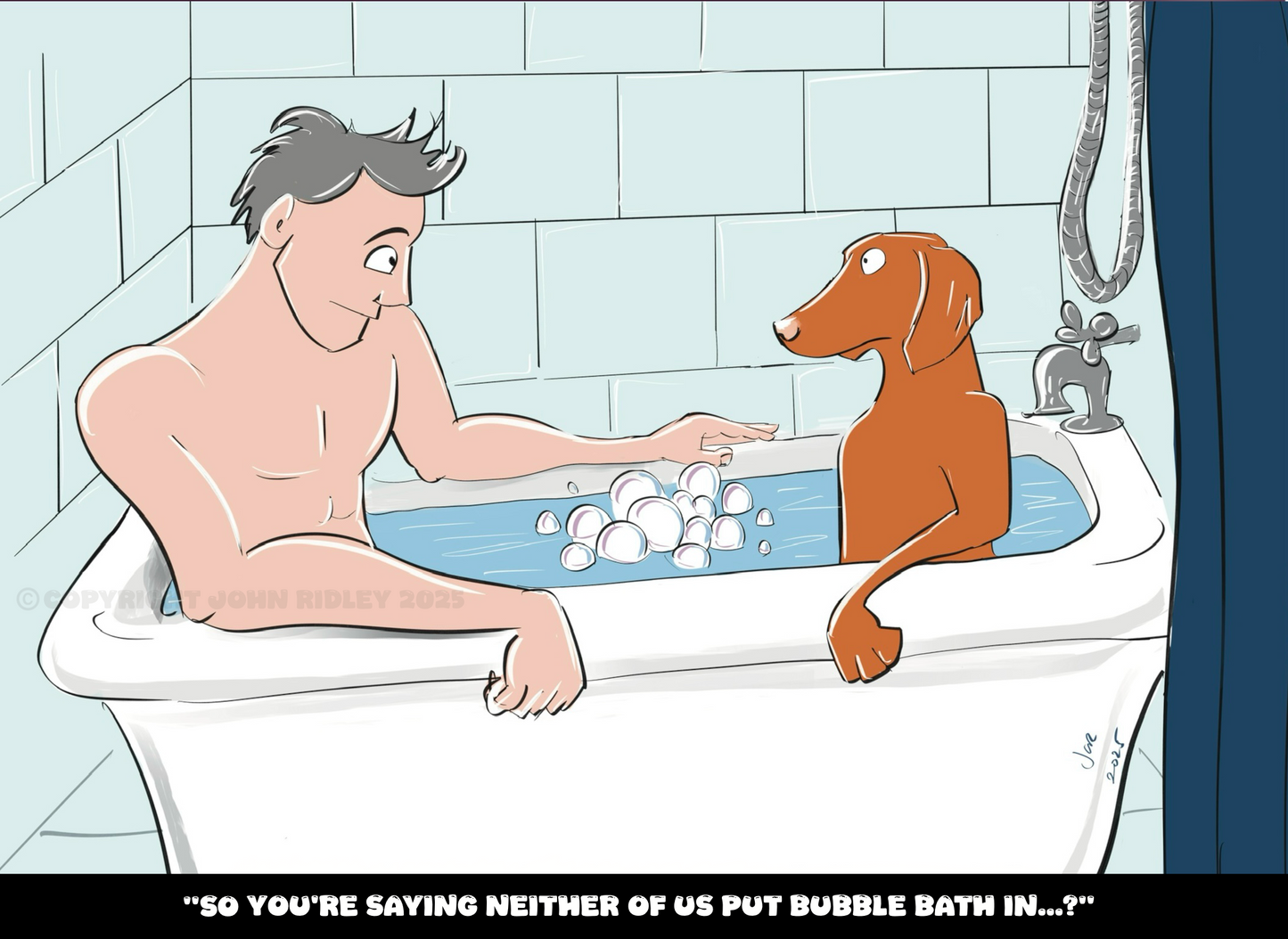 Bubble Bath A5 Greeting Card