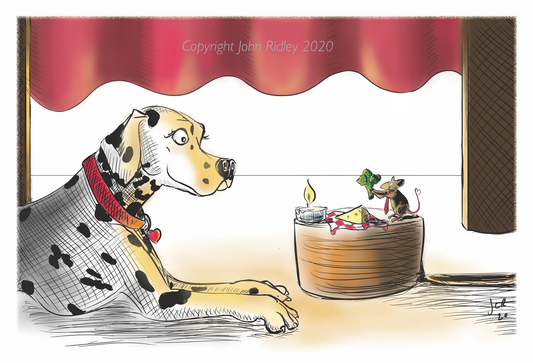‘Love is Love’ A5 Cartoon Dalmatian and Mouse Greeting Card