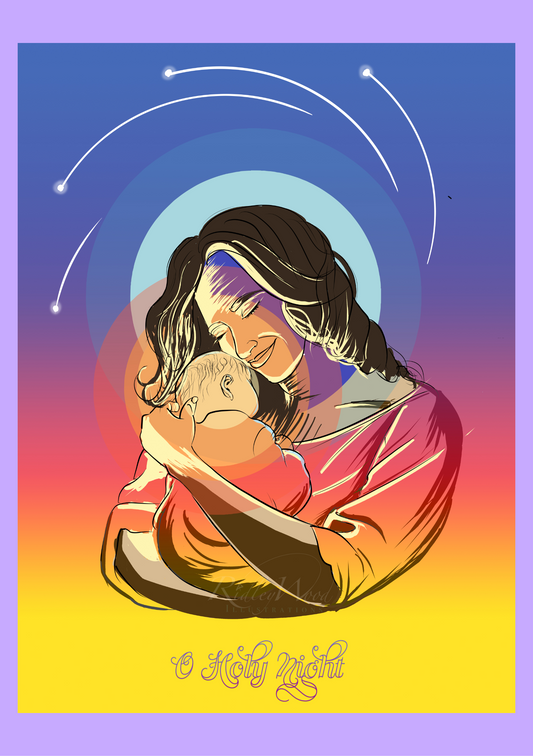 ‘O Holy Night’ A5 Christmas Greeting Card