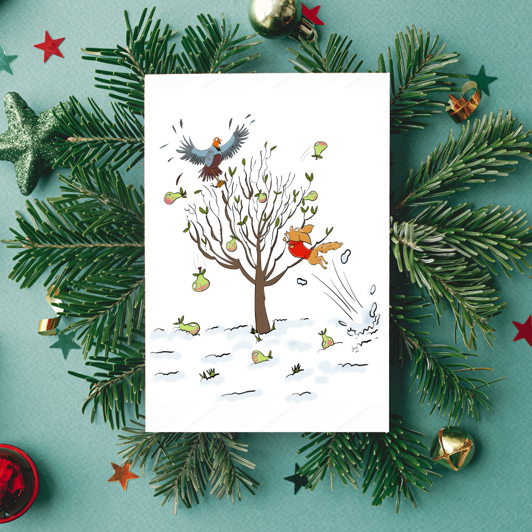 ‘The First Day Of Christmas’ (2024) A5 Greeting Card by John Ridley